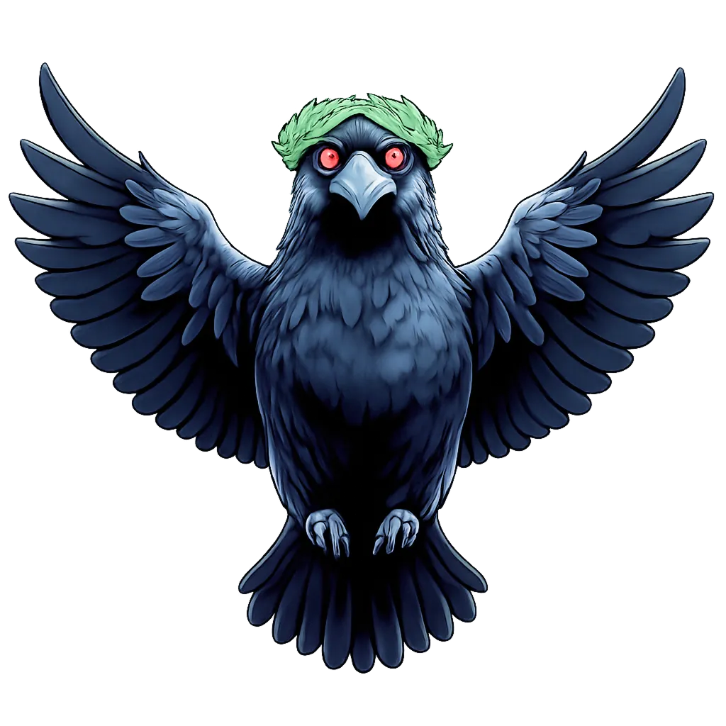 Rabe mit Pokal – Trophäen